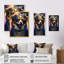 «Australian Shepherd Gangster in NYC», impression sur toile-56796336-56796339