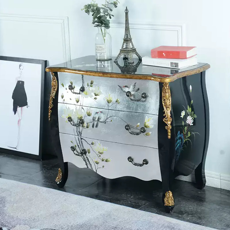 Armoire de vestibule 3 tiroirs Silver Silver