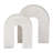 Modern Neutral Marble Horseshoe Tabletop Decorative Object-814189982