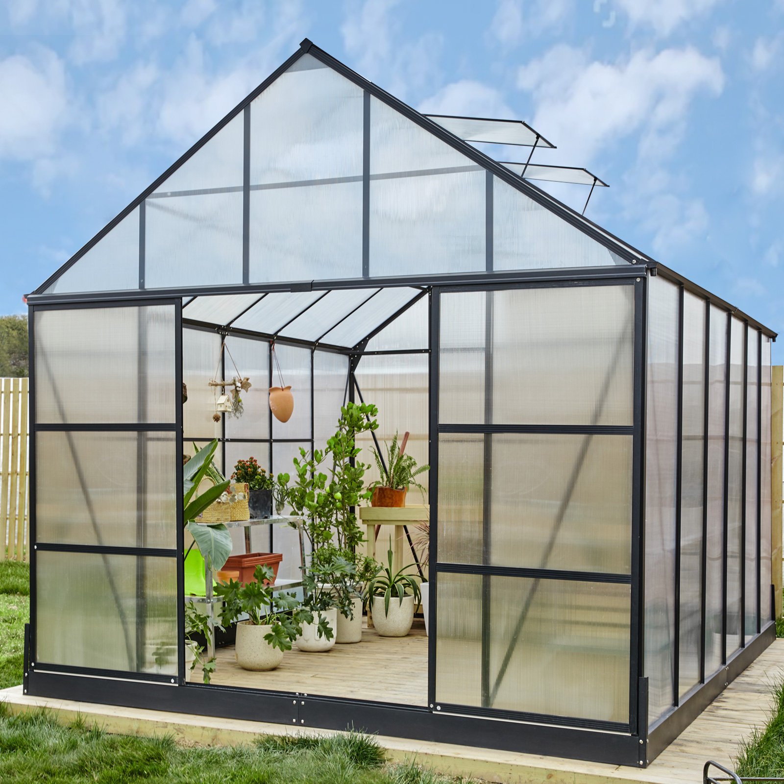 AMERLIFE 10' W x 12' D Hobby Greenhouse & Reviews | Wayfair