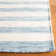 Emek Hand Woven Flat Weave Wool/Cotton Striped Rug in Blue/Ivory