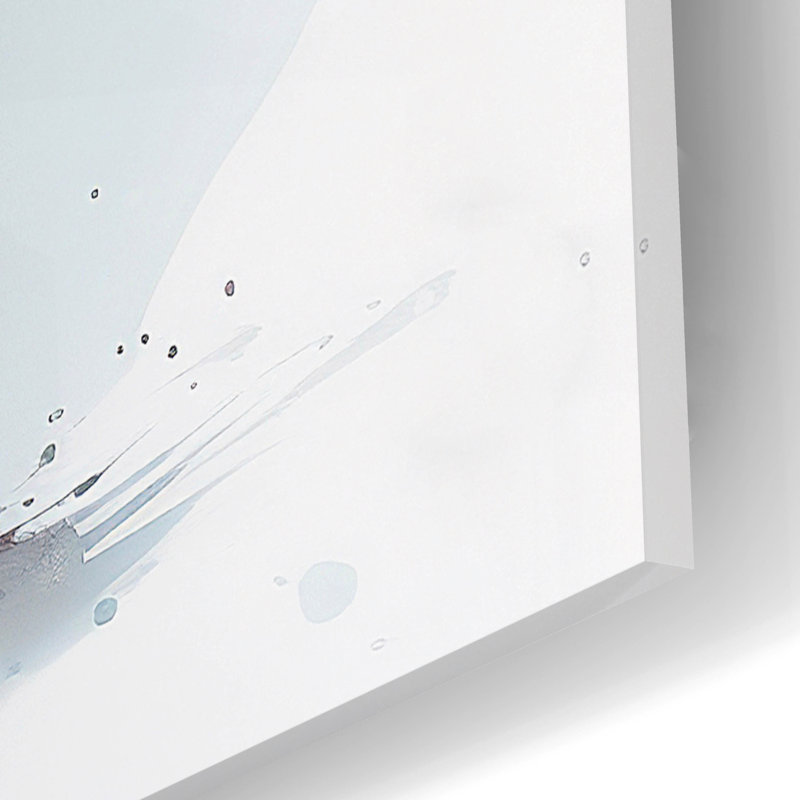 Art mural en verre Winston Porter «Pale Blue Bouquet» par Design Fabrikken, H 16 po x l 12 po x P 0,13 po
