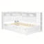 Lit de jour simple en bois avec tablettes de rangement, USB et lit gigogne-145568993
