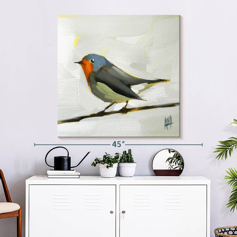 Crowle Robin On Wire, 33" H x 33" W