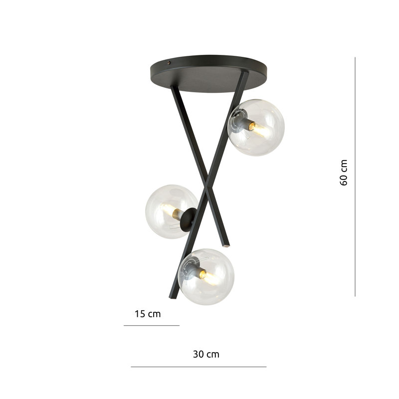 Adrial 3 - Light Unique/Statement Chandelier, Transparent