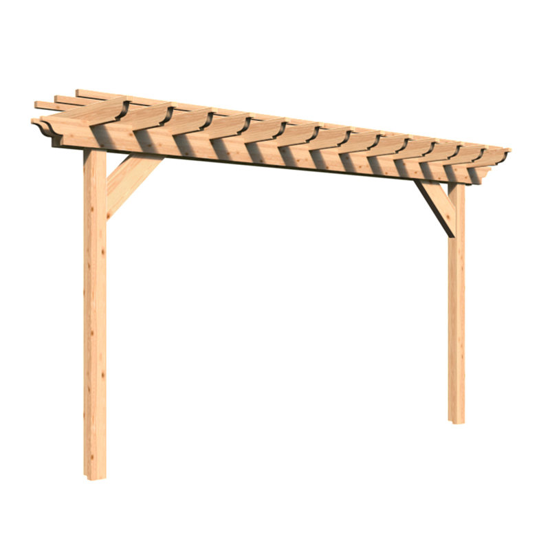 Solid Wood Pergola, 10 ft. W x 3 ft. D