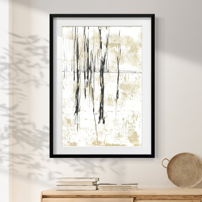 Embellished Canopy I -Gallery Wrapped Canvas, 25.5" H x 17.5" W, Black