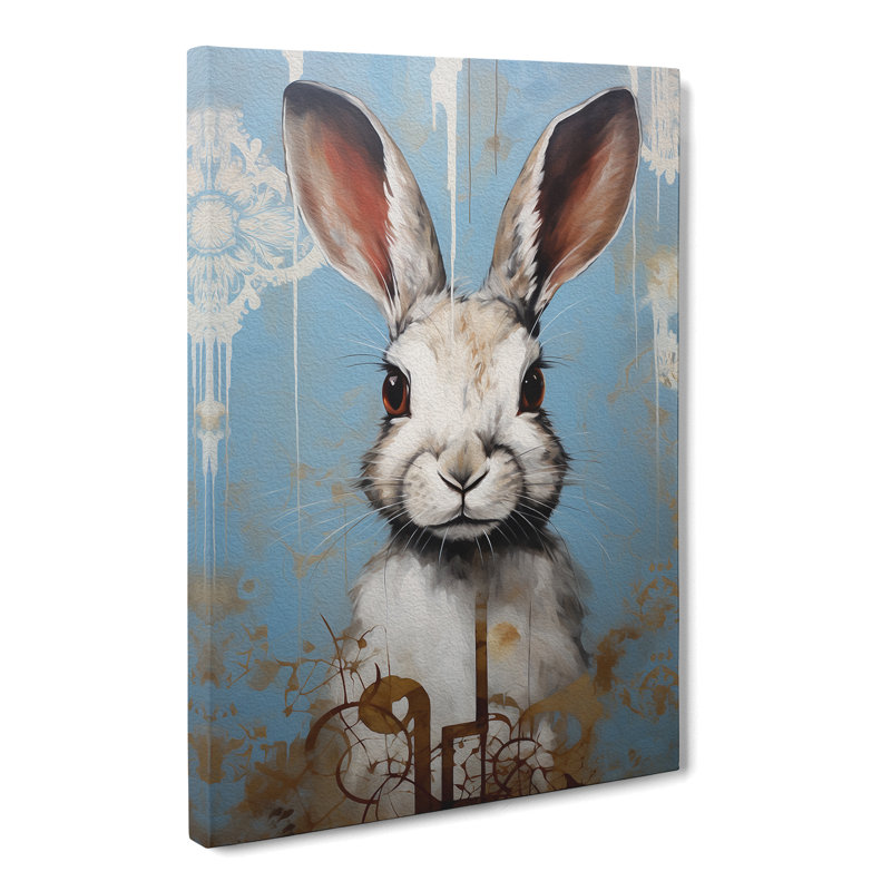 Rabbit Modern No.2 - Wrapped Canvas, 60cm H x 40cm W x 3cm D