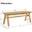 Tabourets en bois naturel d'une hauteur de 18 po avec pieds en rondins robustes pour la table, le couloir, la cuisine et le salon