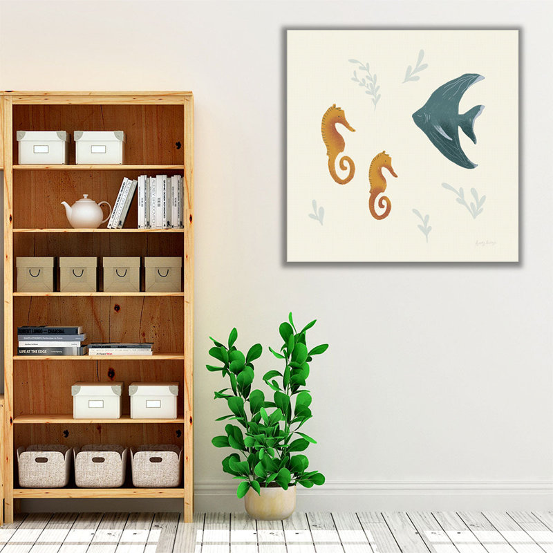 «Ocean Life Seahores», reproduction d'art sur toile, H 12 po x l 12 po