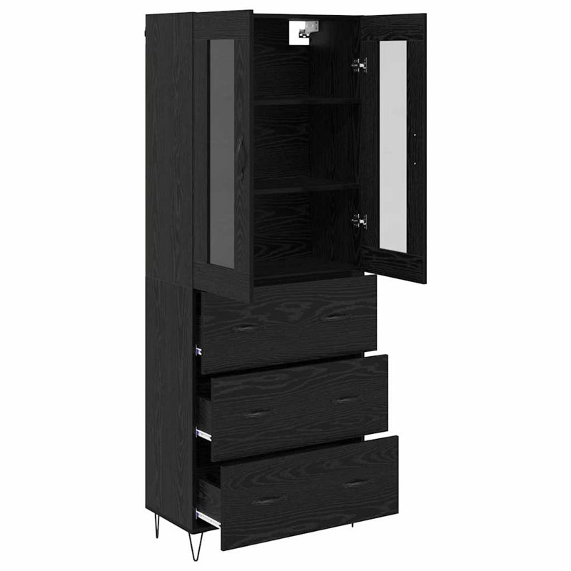 69.5cm Sideboard, Black Oak