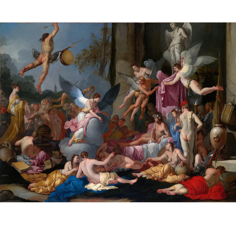 "Le Royaume d'Hypnos" par Giulio Carpioni - Toile tendue avec châssis, H 24 po x l 17 po