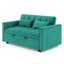 Lit pliable de 54,33 pouces en 3 longueurs, lit escamotable à dossier réglable en velours. Style moderne. Repose-pieds confortable. Réglages. Tissu doux et pieds en plastique. 2 coussins. Le look préféré du salon. Surpiqûres.