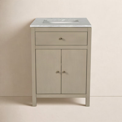 Celine 24" Carrara Marble Single Bathroom Vanity