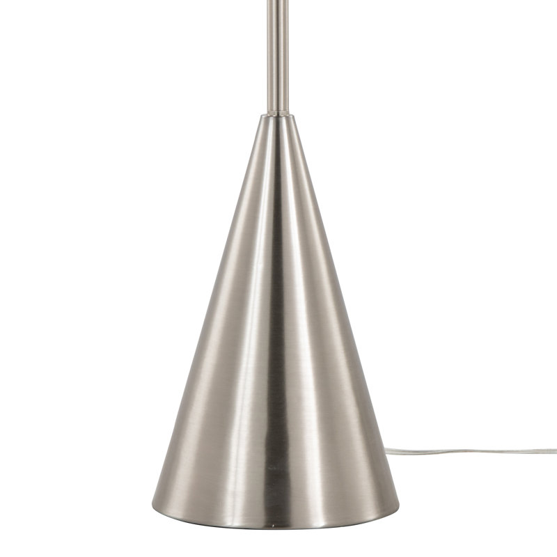 Galan 64'' Traditional Floor Lamp, Brushed Nickel, White