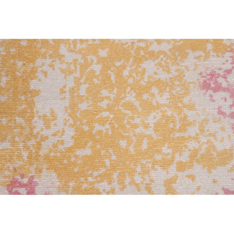 Tapis en laine rose 8 x 10