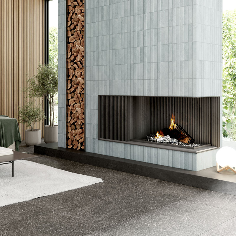 Atlas Brick 2-3/8 In. X 9-3/4 In. Porcelain Floor And Wall Tile, Gray