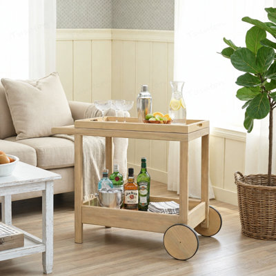 Saratoga Outdood Rolling Bar Cart