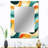 Mod Wave Revival - midcentury  Large Mirror, Mid-Century Modern Decorative Wall Mirror, Printed Metal Art-1995680856