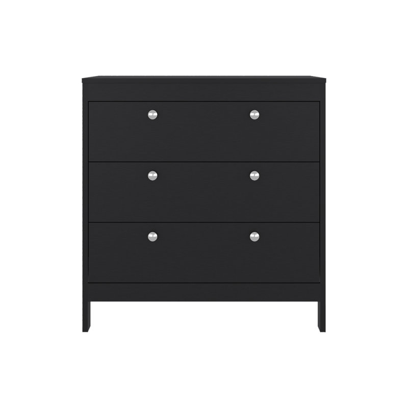 Commode 3 tiroirs Wenge avec rangement fonctionnel, Grey