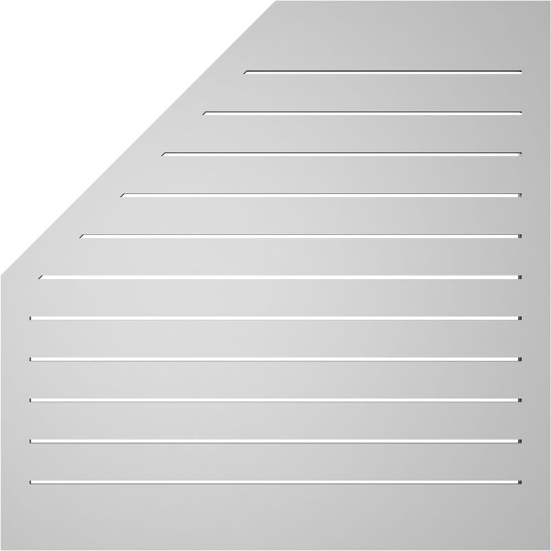 Half Octagon Top Right Surface Mount Signature Urethane Functional Gable Vent, Primed Tan, 38" H x 38" W x 2" D