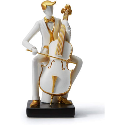 Décoration musicale, statue, musicien, figurine, violoncelle, sculpture, piano, cadeaux, arts de la maison, polyrésine, 8,5 po