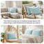 Ensemble de 2 taies décoratives matelassées en microfibre à bordure carrée et à bords passepoilés Southano-399142823-324762884