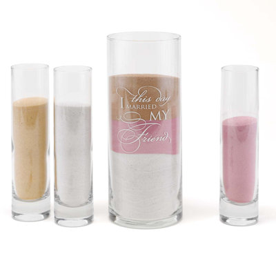 Glass Unity Candles And Sand
