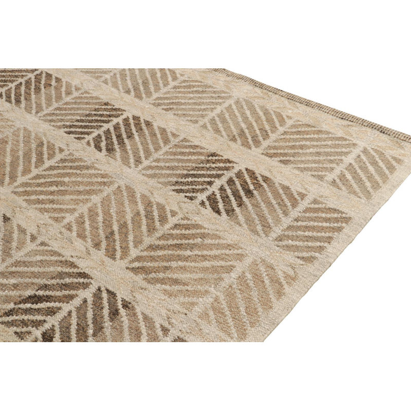 Scandinavian Wool Geometric Area Rug, Rectangle 10' x 14'