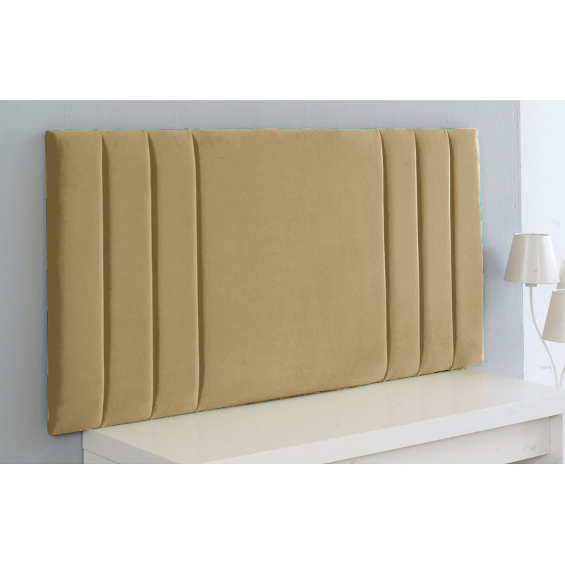 Shipman Upholstered Headboard, Pink, Pink Velvet Fabric, Small Double (4')