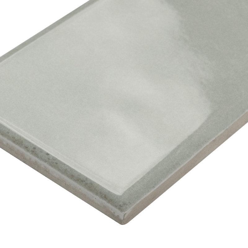 Hoku 3 in. x 12 in. Glossy Ceramic Subway Wall Tile, Sage