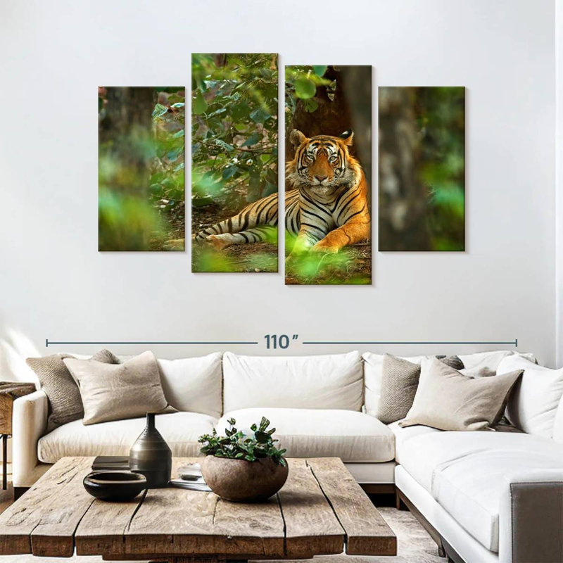 Brampt Indian Tiger, 54" H x 84" W