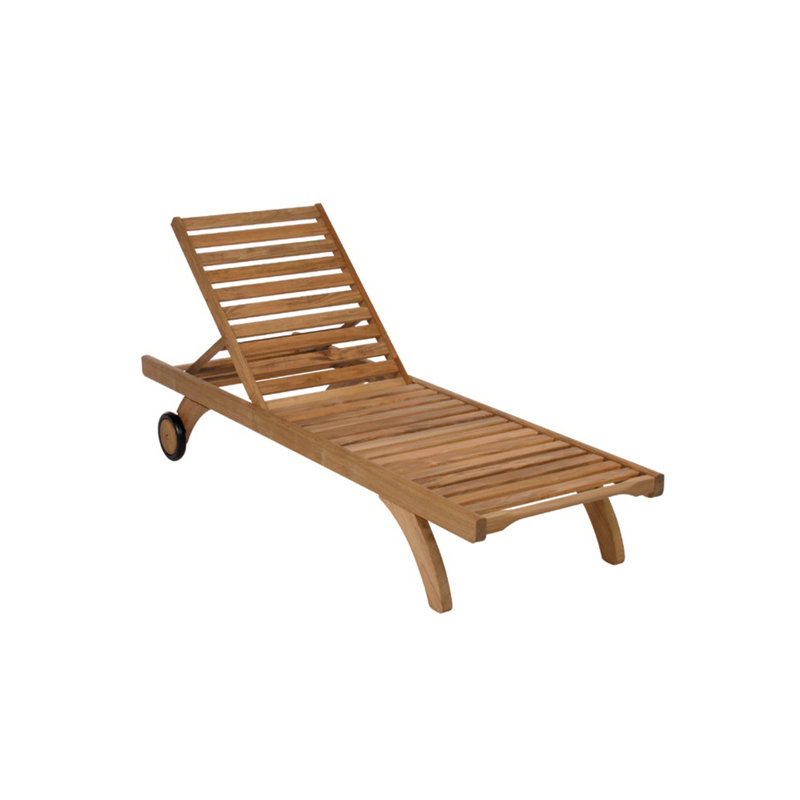 Capri Outdoor Teak Chaise Lounge