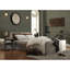 Table de chevet de chambre à coucher en aluminium: 2 tablettes, garniture cloutée et option de mouvement simple en aluminium rétro avec tablettes, fonction mobile