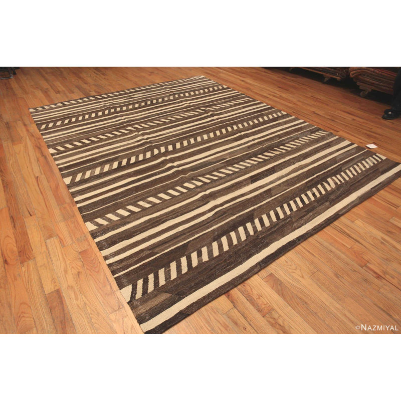 Kilim tissé à plat primitif moderne unique en son genre