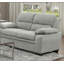 Canapé-lit moelleux confortable en tissu texturé gris-43551174