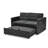Loveseats Sofa Bed With Pull-Out Bed,Adjsutable Back And Two Arm Pocket