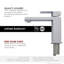 Robinet de salle de bain élégant en chrome poli à poignée simple 6 ½ po-88283014