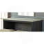 Ensemble de salle à manger à deux tons de style transitionnel noir 3 pièces table 2X tabourets capitonnés beige sièges salle à manger-1147139230