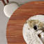 Table de salle à manger ronde en bois massif avec table tournante circulaire 360 °-29924299-21037793