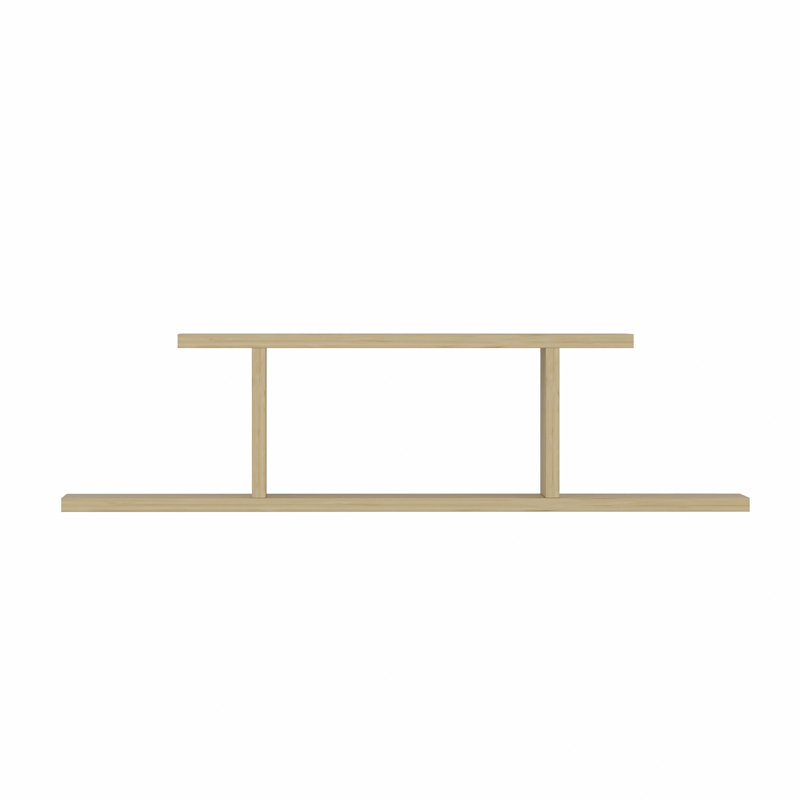 Concezia 2 Tiered Floating Wall Shelf, Oak