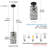 Nesrine Crystal Chandelier Modern Metal Luxury Pendant Light Fixture-623292355