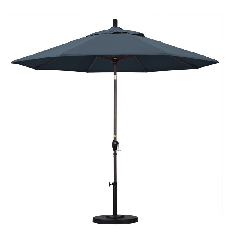 Parasol de marché 9 pi Ayomipo, Toile performance saphir, Hammertone Grey