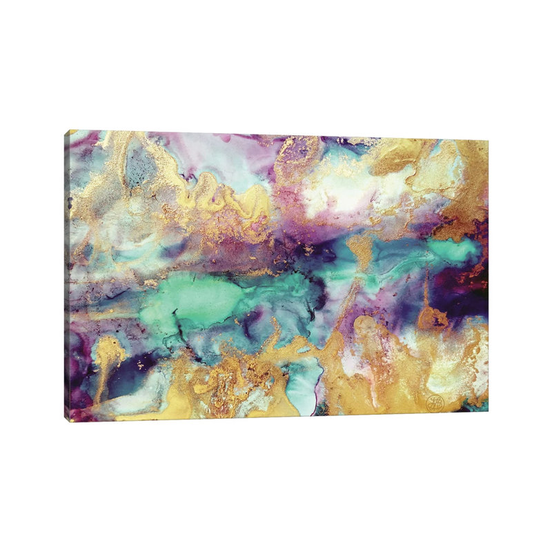 Liquid Gold by Angelika Parker - Wrapped Canvas Print, 20.32cm H x 30.48cm W