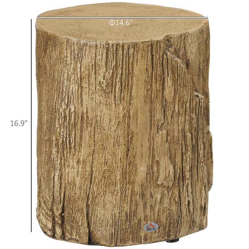 Table basse en rotin, béton et polyéthylène (PE), 1 pièce, couleur beige, rangement intégré, usage intérieur/extérieur