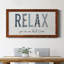 Relax - art textuel sur toile encadré-1880241098