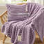 Ensemble d'édredon complet pour lit 5 pièces - lit dans un sac avec jeté en polaire et coussin décoratif, ensembles d'édredon légers, literie toutes saisons, mauve-105526951-105526949