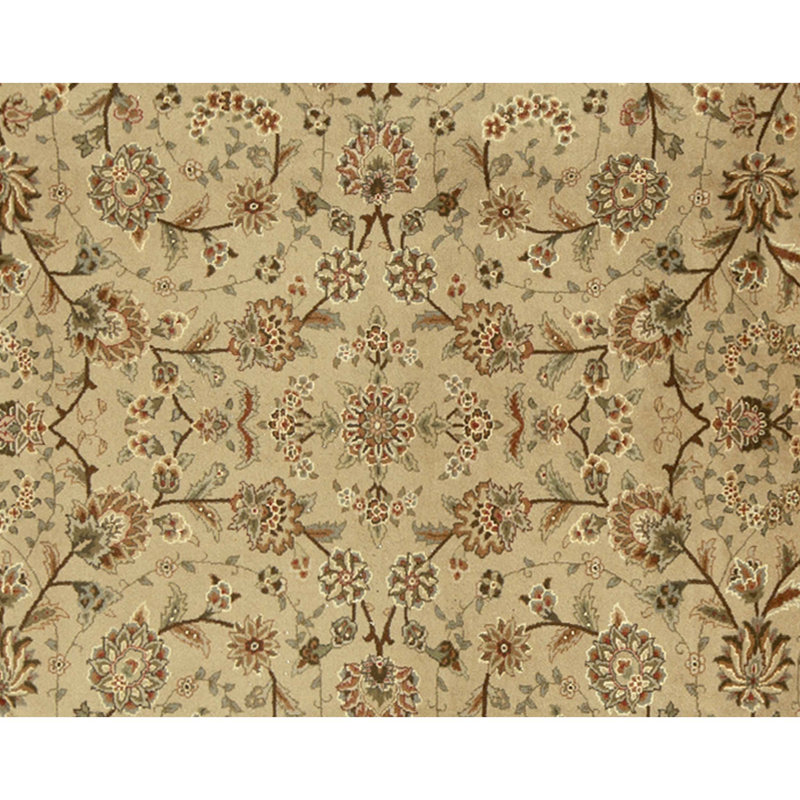 Hand Knotted Wool Oriental Area Rug in Beige
