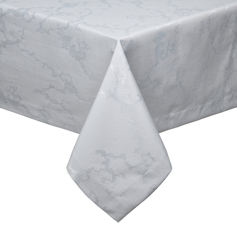Carrera Tablecloth, 70" W Round, Light Gray