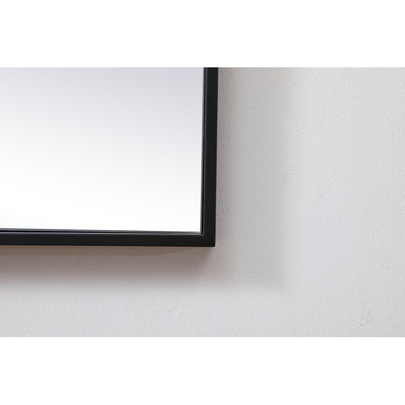 Miroir d'appoint Valparaiso, 42 po x 42 po , Noir